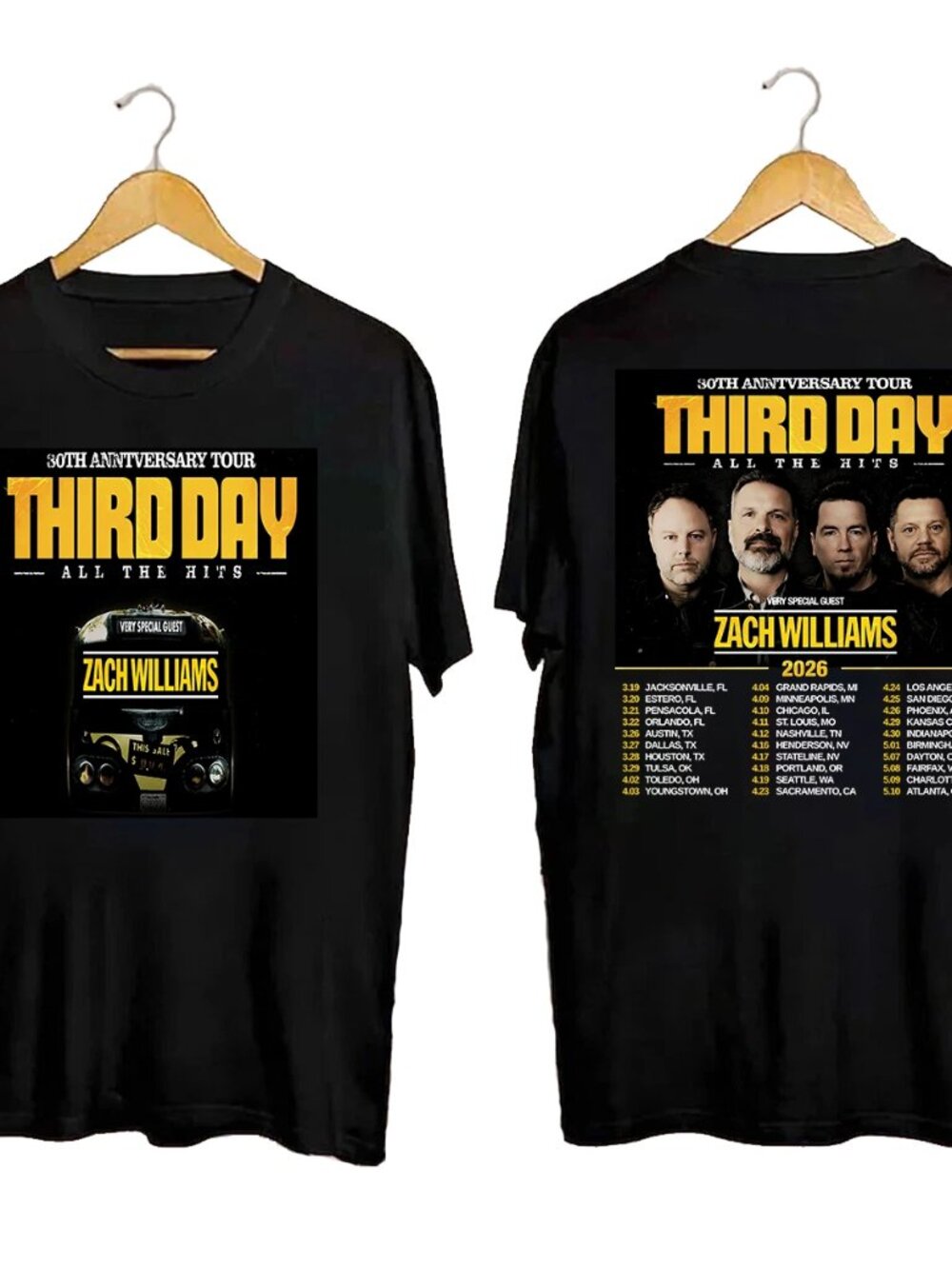 Third Day 30th Anniversary Tour 2026 T-Shirt Concert Graphic Tee